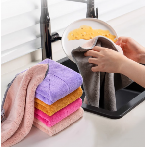 纤维抹布吸水厨房专用毛巾清洁家用洗碗布